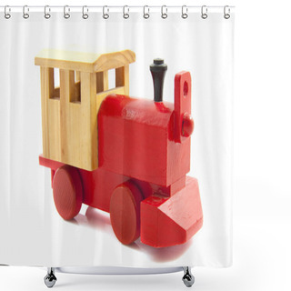 Personality  Red Toy Train Shower Curtains