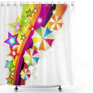 Personality  Colored Background Shower Curtains