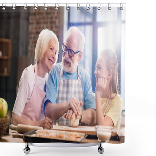 Personality  Family Kneading Dough   Shower Curtains