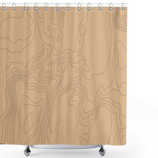 Personality  Topographic Relief Map Of The Earth. Vector Illustration . Shower Curtains