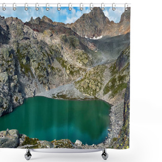 Personality  Grand Balcon Reflections: Lake Views On Mountain Trail, Chamonix, France Shower Curtains