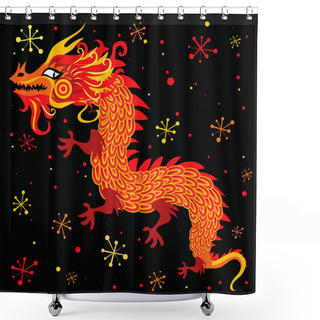 Personality  Greeting Card With Dragon Shower Curtains