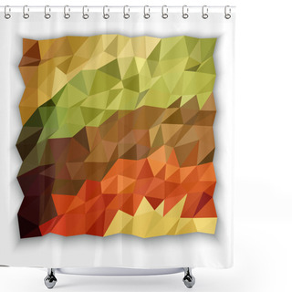 Personality  Earth Tone Color Of Triangle Abstract Wallpaper Shower Curtains