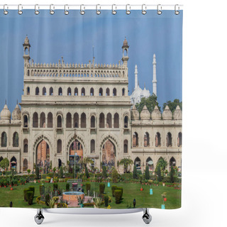 Personality  Entry Gate To Bara Imambara In Lucknow, Uttar Pradesh State, India. Teele Wali Mosque In The Background. Shower Curtains