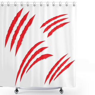 Personality  Scratch By The Claws Shower Curtains