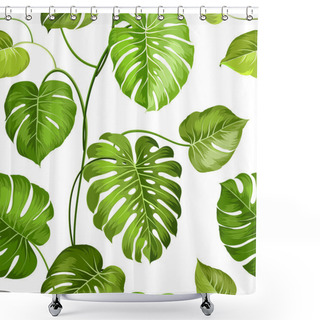 Personality  Topical Palm Leaves. Shower Curtains