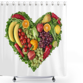 Personality  Heart Of Fruits Shower Curtains