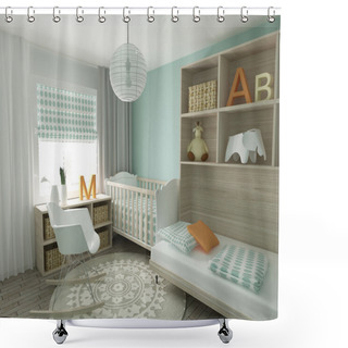 Personality  Nursery Home Interior Shower Curtains