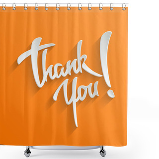Personality  Thank You Lettering Greeting Card Shower Curtains