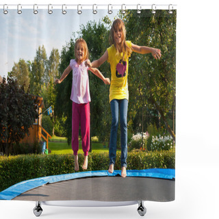 Personality  Fun With Garden Trampoline Shower Curtains