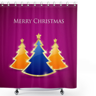 Personality  Christmas Trees Shower Curtains