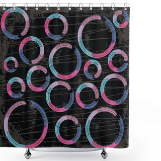 Personality  Circles Background Shower Curtains