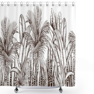 Personality  Tropical Palm Forest Shower Curtains