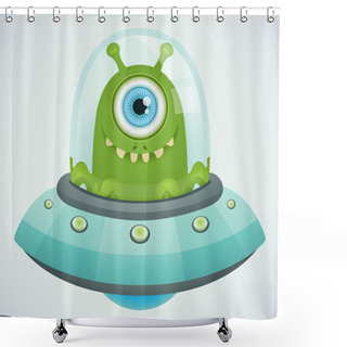 Personality  Ufo. Alien. Shower Curtains