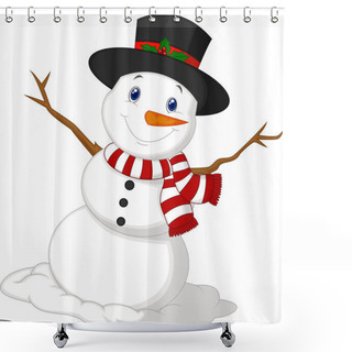 Personality  Christmas Snowman Shower Curtains