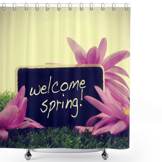 Personality  Welcome Spring Shower Curtains