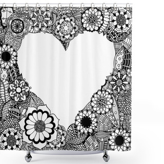 Personality  Hand Drawn Heart Shower Curtains
