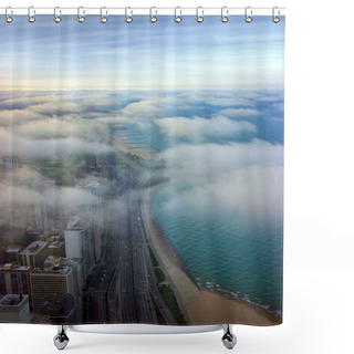 Personality  Chicago Aerial View Shower Curtains