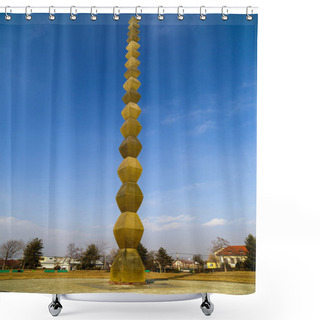 Personality  The Infinity Column Of Constantin Brancusi, Targu Jiu, Romania Shower Curtains