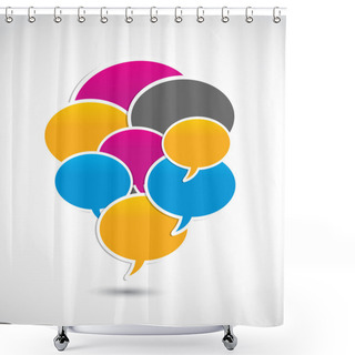 Personality  Speech Bubbles Concept Shower Curtains