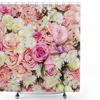 Personality  Beautiful Flowers Background Shower Curtains