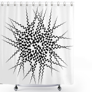 Personality  Abstract  Triangular Lines Element Shower Curtains