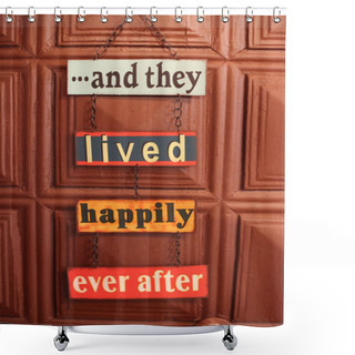 Personality  Happiness Door Sign Shower Curtains
