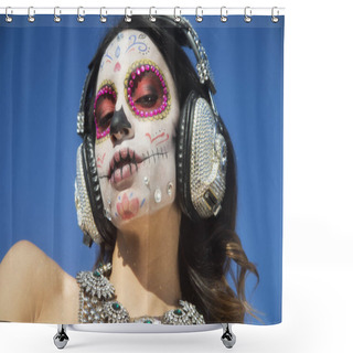 Personality  Mexican Candy Scull Shower Curtains