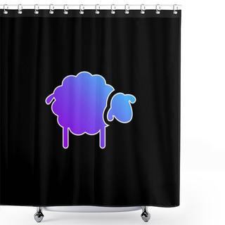 Personality  Black Sheep Blue Gradient Vector Icon Shower Curtains
