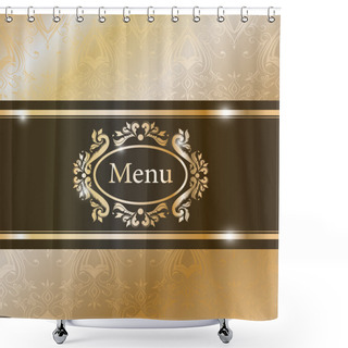 Personality  Illustration Of Graphic Element For Menu Shower Curtains