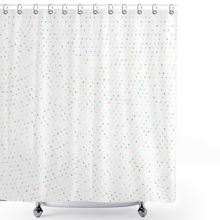 Personality  Random Colourful Circles, Dots Halftone (half Tone) Element In Spiral, Circular And Radial Style.Dots In Swirl, Twirl, Rotation Pattern. Color Speckles, Freckles, Stipple.Stippling Vector Illustration Shower Curtains