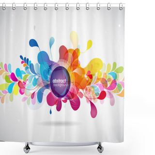 Personality  Abstract Colored Background With Circles. Shower Curtains