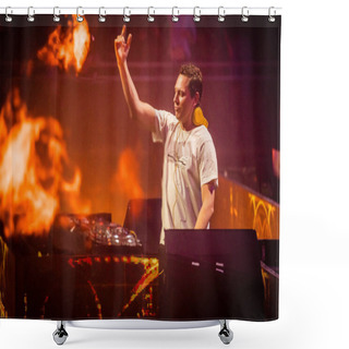 Personality  DJ Tiesto At Ziggo Dome On October 18, 2019 In Amsterdam, Netherlands Shower Curtains