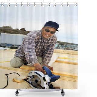 Personality  Inuit Construction Worker Shower Curtains