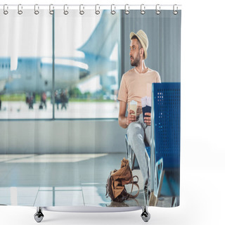 Personality  Traveler With Passports And Tickets Shower Curtains