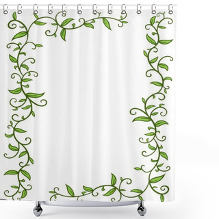 Personality  Leaves Frame Shower Curtains