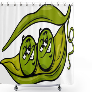 Personality  Like Two Peas In A Pod Cartoon Shower Curtains