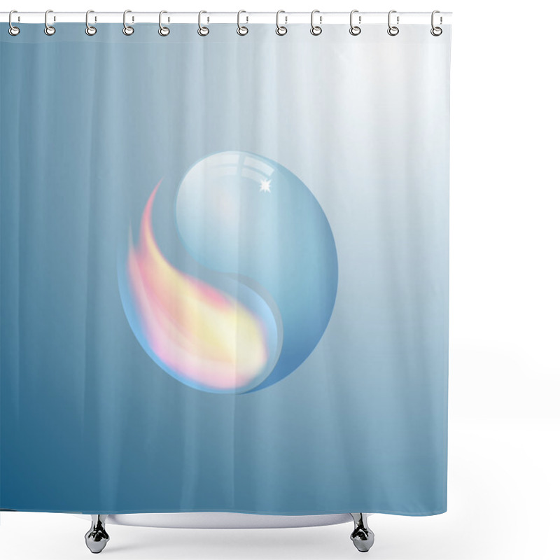 Personality  Yin Yang Symbol From Water Shower Curtains