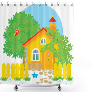 Personality  Village House Shower Curtains