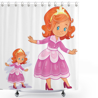 Personality  Young Girl In Ballroom Shower Curtains