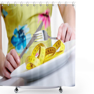 Personality  On Diet Shower Curtains