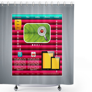 Personality  Modern Web Page Template. Vector Illustration Shower Curtains