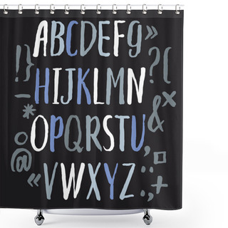 Personality  Modern  Alphabet Letters Shower Curtains