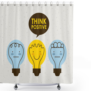 Personality  Think Positive Design  Shower Curtains
