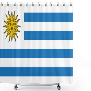 Personality  Uruguay Flag Shower Curtains