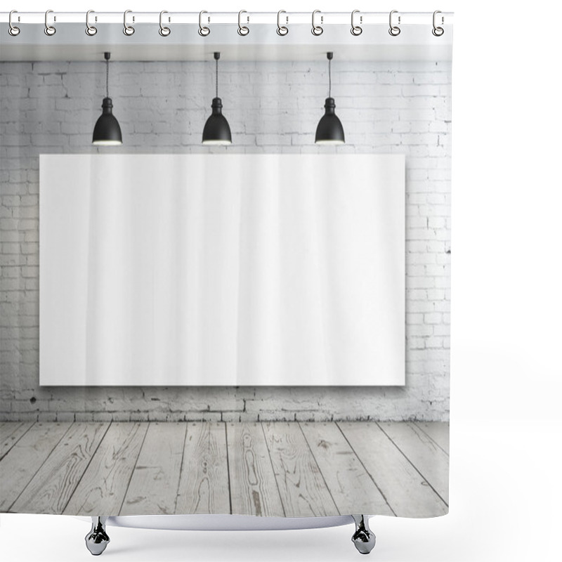 Personality  Poster in white room shower curtains