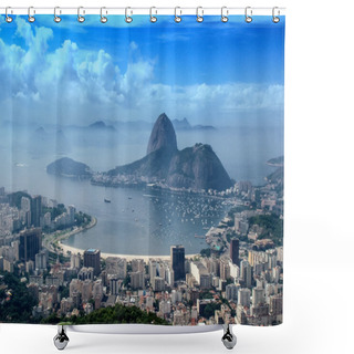 Personality  Panoramic View Of Rio De Janeiro Citycsape Shower Curtains