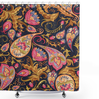 Personality  Seamless Paisley Pattern Shower Curtains