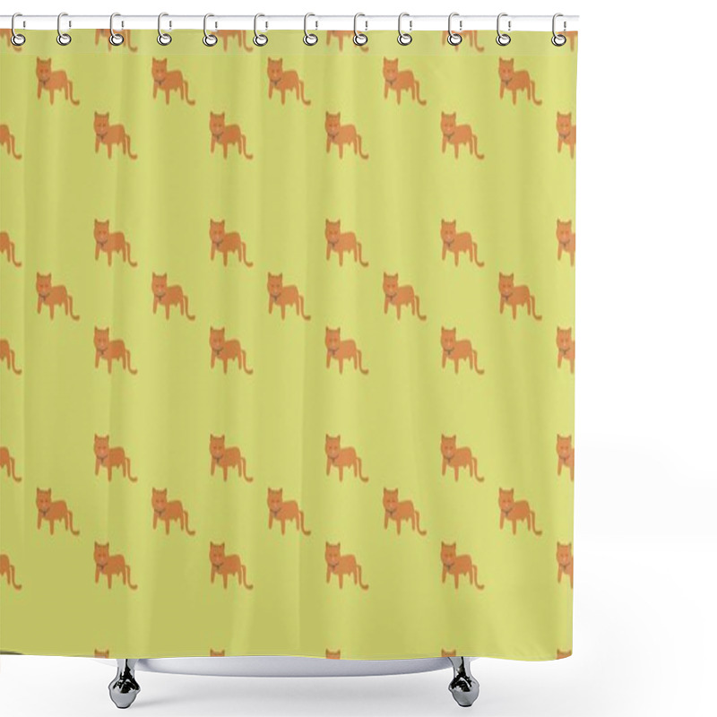 Personality  Colored Background With Different Accessories Shower Curtains