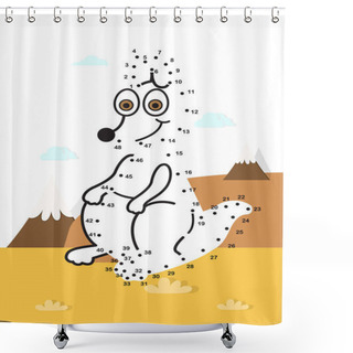 Personality  Dot To Dot Educational Game For Kids Shower Curtains